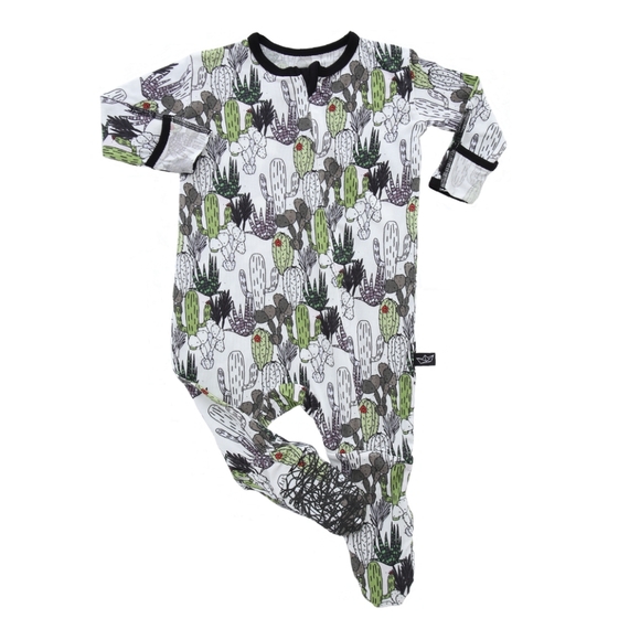 COPY - Peregrine Kidswear Bamboo Footed Sleeper - Cactus - Picture 1 of 3